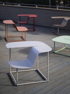 Ensemble <span class=keywords><strong>table</strong></span> et chaises pliantes d'extérieur en alliage d'aluminium moderne, couleur vive, pour café, cour, terrasse et salon - Product Image 5