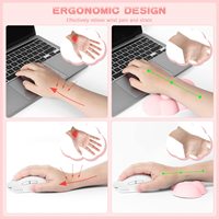 Tapis de souris Cloud Ensemble de repose-poignets pour clavier Remplissage en mousse à mémoire de forme PU avec base antidérapante Tapis de clavier ergonomique