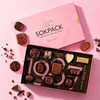 Boîte cadeau de luxe personnalisée écologique pour bonbons et aliments pour bébés, avec logo en feuille d'or, emballage en papier rigide de qualité supérieure, plateau moulé, chocolats faits à la main