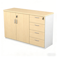Archivador LIWEI Moderno y Duradero de Madera con 4 Cajones con Cerradura para Almacenamiento en Dormitorio y Oficina