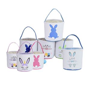 Panier de Pâques en gros au design mignon, panier à œufs en plastique pour les fêtes de Pâques avec animal en peluche - Product Image 1