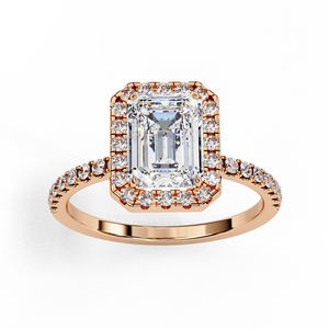 Classic Rose Gold <b>Diamond</b> <b>Ring</b> for Women Elegant Fashion Daily Wear Jewelry Stylish Design Shiny Finish Lightweight Gift Choice - Product Image 3