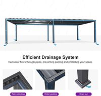 Pergola à persiennes en feuille violette Pergola extérieure moderne en aluminium toit réglable pont rigide Arrangement extérieur saisonnier