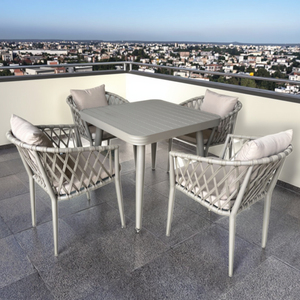 Tables à manger modernes pour cours confortables, populaires pour les loisirs dans les jardins, les parcs, les repas en plein air avec écran solaire imperméable et optimisé - Product Image 4