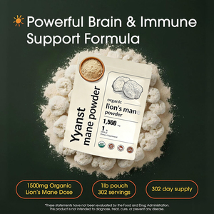 High Quality private label Lion's Mane Extract support cognitive function Extract support <b>wellness</b> health boost immunity powder - Product Image 5