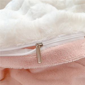 Ensemble de literie en fausse fourrure de <span class=keywords><strong>lapin</strong></span> Rex imitation luxe 4 pièces Housse de couette Couvre-lit Couvre-lit confortable Ensemble de draps plats pour l'hiver - Product Image 6