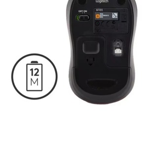 Logitech M186 <b>Wireless</b> Mouse Office Laptop Desktop Optical Mouse with <b>Wireless</b> 2.4G Receiver Red Mouse - Product Image 2