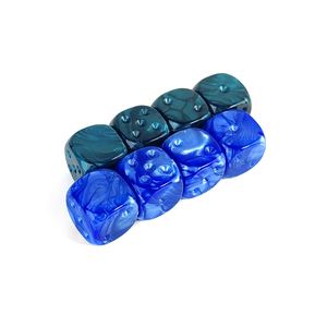 Dés en acrylique personnalisés avec logo imprimé D6 16mm, vierges, pour fabrication DIY, motif nacré, en plastique, OEM - Product Image 3