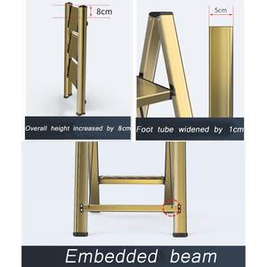 Échelle pliante en acier portable pour intérieur, échelles pliantes pour usage extérieur, stockage, fabrication d'échelles en gros - Product Image 4
