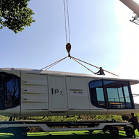 Villa de plein air écologique, capsule spatiale préfabriquée en acier, hôtel mobile de glamping, mini-maison de villégiature