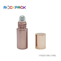 Flacons roll-on en verre rose pour parfum et huiles essentielles, 5 ml et 10 ml