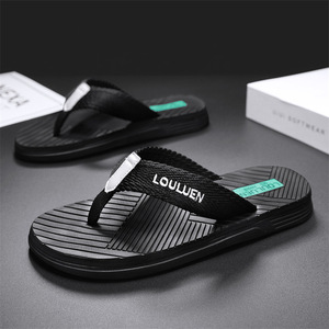 Tongs ouvertes pour hommes Louluen, semelle extérieure en EVA antidérapante, pantoufles d'extérieur, design à sangle de couleur unie - Product Image 2