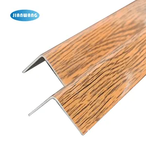 Wholesale L Shape Wooden Grain PVC Cover Wall Protection Corner Guard