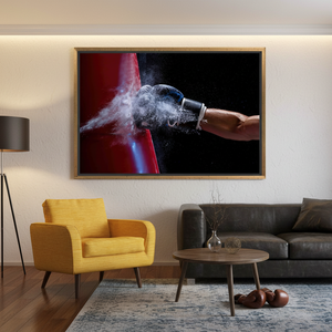 Boxing <b>Canvas</b> Art: Printed Tempered Glass Man Cave Decor,GOLD <b>FRAMED</b> <b>CANVAS</b> - Product Image 3
