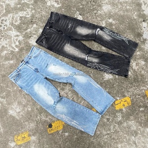 Zipper Denim Jacket and <b>Pants</b> Jogging Suit Jeans Set Manufacturer Custom Jeans Oversized Heavyweight 14 Oz Wash Raw Denim Set - Product Image 3