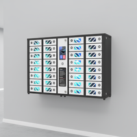 Y2 Power GIA 32 baies, casier de recharge de téléphone multilingue, station de charge rapide, peut être monté au mur, optionnel pour support au sol complet