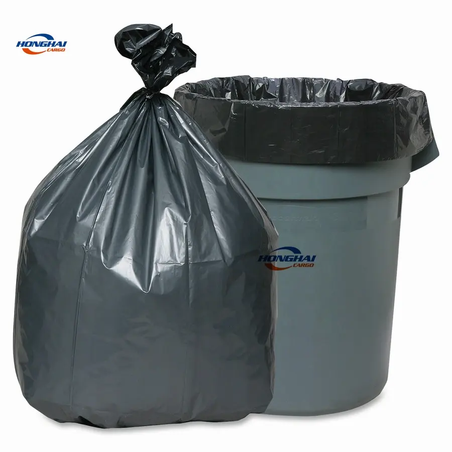 生分解性コーンスターチプラスチック製ゴミ袋堆肥化可能ヘビーデューティーブラック60 glプラスチック製ゴミ袋