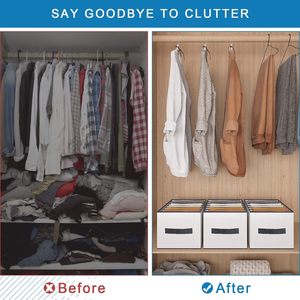 Organizador de Ropa Multifuncional para Armario, Ahorra Espacio, Duradero, 100% Poliéster, Tela de PVC, Divisor de Cajones Plegable - Product Image 2