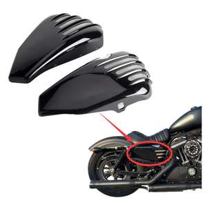 Couvercle de carénage de batterie côté gauche droit de Moto noir pour Harley <span class=keywords><strong>Sportster</strong></span> <span class=keywords><strong>1200</strong></span> 883 XL Iron 48 Superlow accessoires de Moto personnalisés - Product Image 1