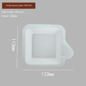 ชุดจานทรงสี่เหลี่ยม21ชิ้นทำจากวัสดุชานอ้อยแบบใช้แล้วทิ้งแบรนด์เค้กของ Keke สำหรับงานปาร์ตี้ - Product Image 6