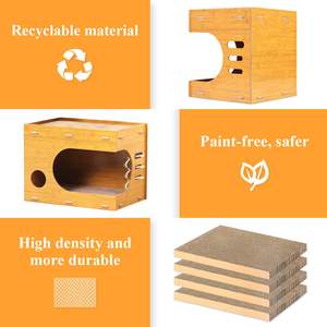 JQ termico isolato inverno <span class=keywords><strong>Cat</strong></span> <span class=keywords><strong>House</strong></span> con Kratzbaum tiragraffi Pad di bordo per gatti all'aperto - Product Image 6