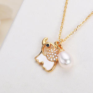 Collier en gros de Zhuji avec pendentif en perle d'eau douce, chaîne de clavicule en forme de poutre d'équilibre, tempérament féminin et girly, charme - Product Image 4