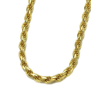 סיטונאי שרשרת חבל מוצק מותאם אישית שרשרת 5.5 מ "מ רודיום 18 קראט שרשרת ציפוי זהב 925 לגברים - Product Image 4