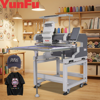 Machine à broder informatisée professionnelle économique à tête unique 12/15 aiguilles, moteur central, pour casquettes/vêtements/robes/broderie plate 50*80cm