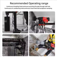 Perceuse à carottage diamantée pour béton 3600W 9 pouces 240mm, Nouvelle perceuse électrique 9 pouces 240mm avec support, Personnalisable OEM