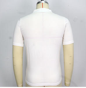 Suéter de punto de manga corta para hombre, novedad de verano, europeo y americano, Top Vintage de negocios ajustado a rayas, verano, novedad de 2017 - Product Image 6