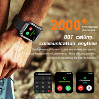 Montre connectée SENBONO T93 avec écouteurs, 4 Go de mémoire importante, appels Bluetooth, grand écran, musique locale, montre intelligente pour hommes, écouteurs TWS