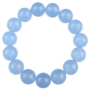 Quartzite Imitation Aquamarine Chalcedony <b>Bracelet</b> 8-14mm Round Beads Single Strand Crystal Jewelry Unisex Everyday Wear - Product Image 5
