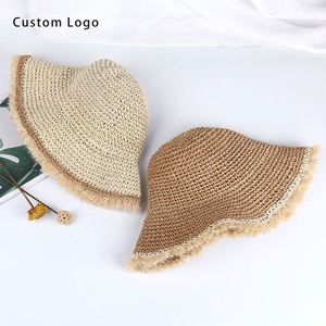 Chapeau Bob en Paille OEM à Motif Crochet pour Réunion de Famille et Célébrations - Product Image 1