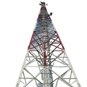 46m Winkel Stahlgitter Selbst tragender Kommunikation sturm Internet dienst anbieter 4G 5G Tower