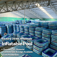 Piscina Inflable para Niños, Piscina Rectangular Inflable para Niños, Piscina de Juegos Acuáticos Portátil y Plegable para Uso en Interiores y Exteriores en Verano
