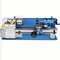 Tour à métaux industriel horizontal semi-automatique mini haute précision 500W, léger, avec précision de broche de 0,01-0,03 mm