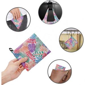 Sacs de courses pliables personnalisés en polyester Ripstop écologique, grands sacs fourre-tout réutilisables pour l'épicerie - Product Image 6