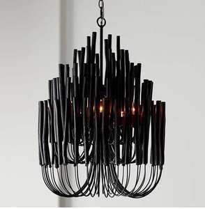 Modern Simple Creative <strong>Rustic</strong> Chandelier Home Office Bedroom Bedside Decorative LED Pendant Lamp with Dimmable Wood <strong>Fitting</strong> - Product Image 3