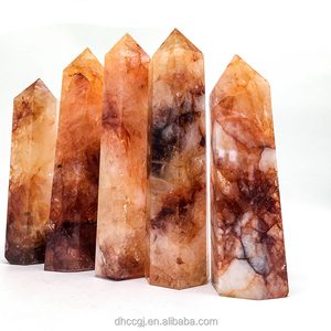 Tinh thể màu đỏ lửa thạch anh điểm lớn Wand tinh thể tự nhiên lửa thạch anh 6inch 7inch tháp lớn cho trang trí - Product Image 3