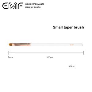 Professionale piccola spazzola conica con manico in legno 1 pz Ros EMF capelli sintetici per il trucco degli occhi personalizzabile singolo pennello scatola regalo - Product Image 2