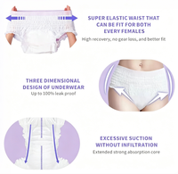 Culottes menstruelles jetables super absorbantes pour soins féminins, douces et respirantes, vente en gros, OEM