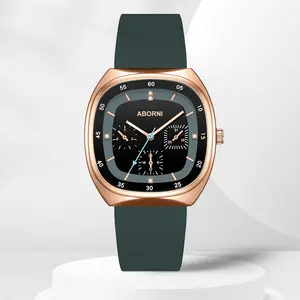 New Waterproof Quartz Watch with Luminous Women's Square Wrist Watch woman Popular Soft Silicone Strap wristwatches reloj mujer
