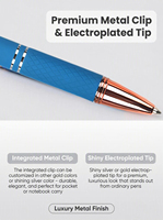 Stylo bille 2-en-1 avec corps en aluminium laqué mat, clip chromé brillant, pointe personnalisable, gravure laser du logo, OEM, 1,0 mm