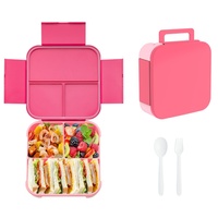 Nouvelle Arrivée Amz : Boîte à lunch Tiffin 2L avec poignée, bol à soupe intégré, pour enfants, isotherme, anti-fuite, compatible micro-ondes