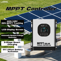 Contrôleur MPPT intelligent haute efficacité 40A/48V avec refroidissement par ventilateur intelligent, écran LCD, fonction de temporisation et limitation de courant pour installation photovoltaïque