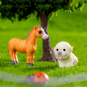Figuras de Resina Simulada de <span class=keywords><strong>Ganado</strong></span>, Ovejas y Caballos, Miniaturas para Decoración de Paisajes Agrícolas, Adornos de Animales Pequeños, Accesorios para Manualidades - Product Image 6