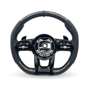 Volante Deportivo Personalizado en Fibra de Carbono Negra para Mercedes Benz Clase A, C, E, AMG W166, W176, W204, W205, W213, W463, GLC <span class=keywords><strong>300</strong></span> - Product Image 1