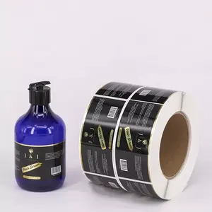 Fornitore della cina stampa Oem digital Cold Foil trasparente etichetta autoadesiva bevanda bevanda bottiglia etichetta adesiva