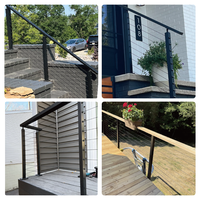 Système de garde-corps complet en acier inoxydable 304 de haute qualité, minimaliste et pour l'extérieur, avec accessoires gratuits pour terrasse, escalier, véranda