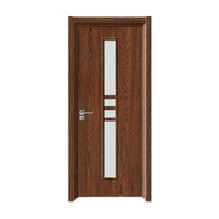 Porte coulissante en bois MDF pré-montée, insonorisée, imperméable, à ouverture manuelle, pour hôtel, style moderne et tendance, très vendue